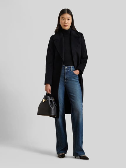 Lauren Ralph Lauren Mantel aus Wolle mit Bindegürtel Black 4