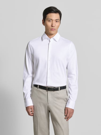 ROY ROBSON Slim Fit Business-Hemd mit Kentkragen Weiss 4
