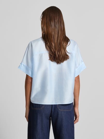 someday. boxy fit blouse van lyocellmix model 'Zulin' Lichtblauw - 5