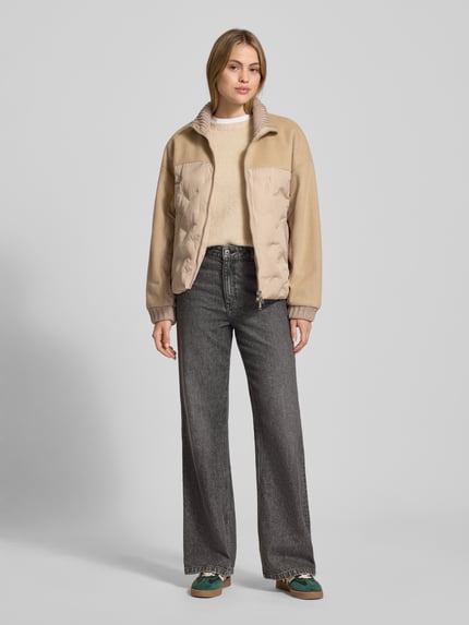White Label Relaxed fit jack met tweewegsritssluiting Zand - 1
