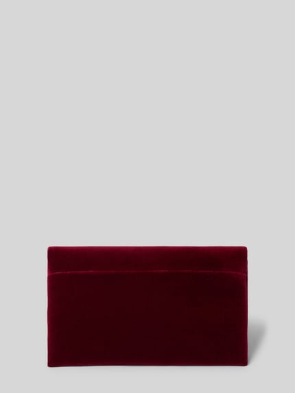 Produktfoto, clutch aus leer met magneetsluiting, ritsvak aan de binnenkant, labeldetail binnen, Clutch aus Leder mit Reißverschlussfach innen van Abro, Dames clutch, echt leer, Hoofdvak met omslag en magneetsluiting, Breedte maat 1: 23 cm, Lengte maat 1: 14 cm, Diepte maat 1: 4 cm.