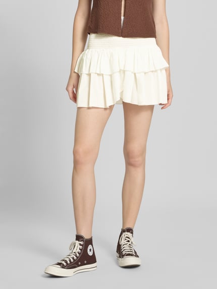 ONLY Minirok met gesmokte band, model 'NADJA' Offwhite - 4