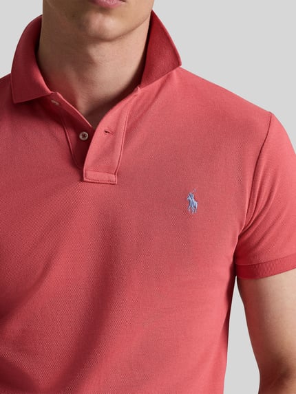 Polo Ralph Lauren Slim Fit Poloshirt aus reiner Baumwolle Altrosa 3