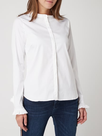 MOS MOSH Blouse met opstaande kraag, model 'Mattie' Wit - 4
