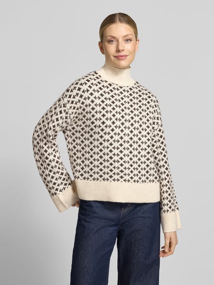 VERO MODA Pullover mit Rollkragen Modell 'VMBIRCH' Sand Melange 4