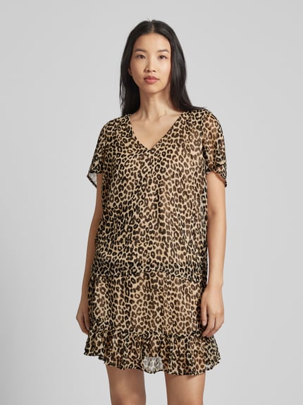 VERO MODA Blouseshirt met transparante mouwen, model 'SMILLA' Middenbruin - 4