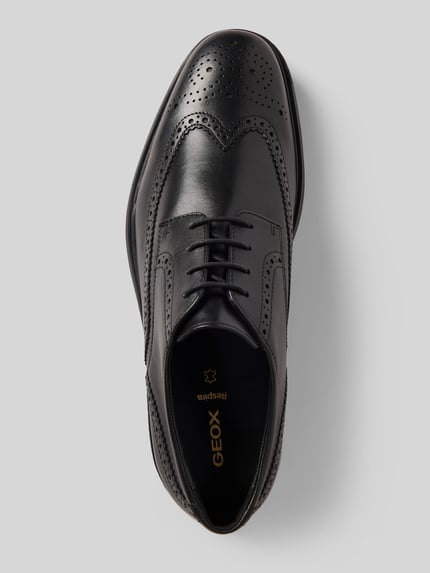 Geox Derby van leer, model 'DUBLIN' Zwart - 3