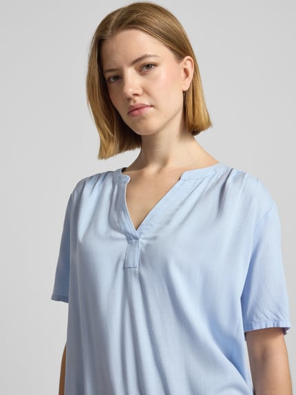 Tom Tailor Bluzka o kroju regular fit z czystej wiskozy Jasnoniebieski 3