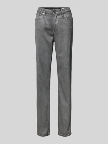 s.Oliver RED LABEL Straight Fit Jeans mit Baumwoll-Anteil Silber 2