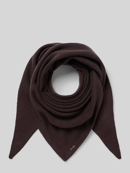 BOSS Schal mit metallischem Logo-Detail Modell 'Lancetta_scarf' Dunkelbraun 1