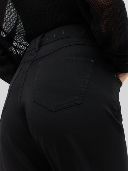 ANGELS Wide Leg Jeans aus Lyocell-Mix Modell 'Liz Sporty' Black 3