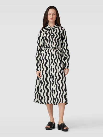 White Label Midikleid mit Allover-Muster Black 4