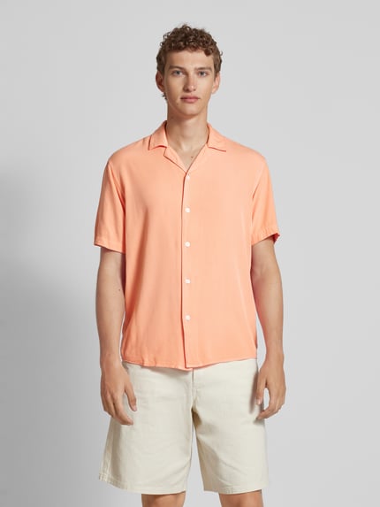 Tom Tailor Denim Relaxed Fit Freizeithemd mit Reverskragen Apricot 4
