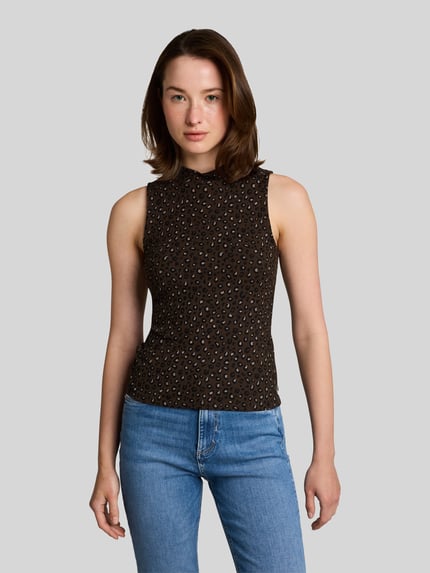 Tom Tailor Denim Slim fit blousetop van viscosemix Zwart - 4