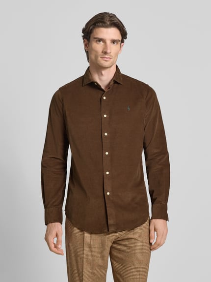 Polo Ralph Lauren Regular Fit Freizeithemd mit Logo-Stitching Modell 'CORDUROY' Schoko 4