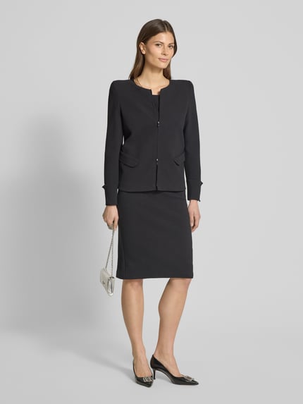 Emporio Armani Blazer mit Rundhalsausschnitt Black 1