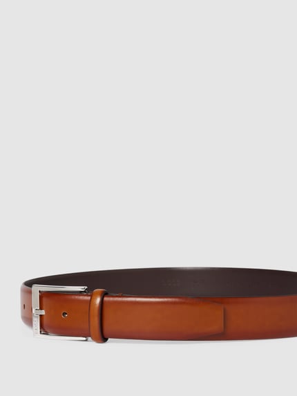 BOSS Ledergürtel mit Dornschließe Modell 'Elloy' Cognac 2