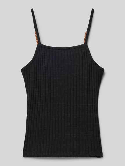 ONLY Slim fit top met spaghettibandjes, model 'MILANA' Zwart - 3