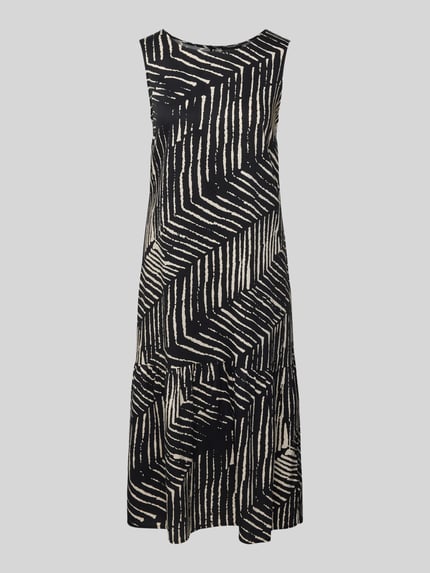 OPUS Midikleid aus Viskose Modell 'Wicy palm leaves' Black 2