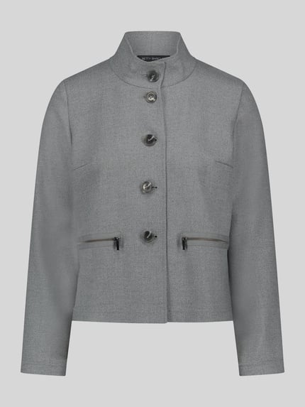 Betty Barclay Regular Fit Kurzblazer mit Stehkragen Hellgrau 2