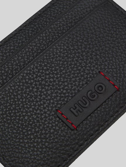 HUGO Kartenetui aus echtem Rindsleder Modell 'Ethon' BLACK 3