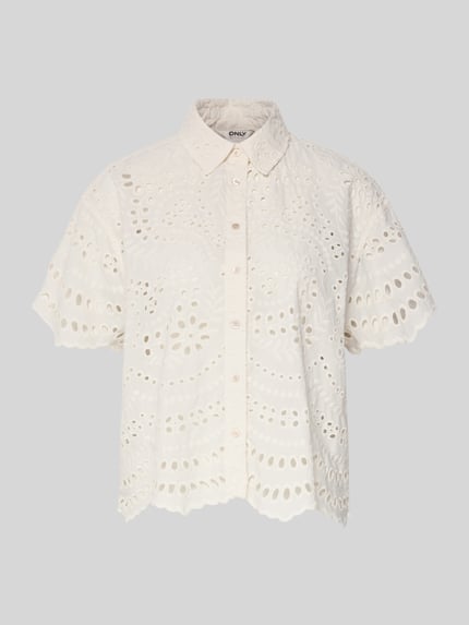 Boxy fit blouse met korte mouwen van puur katoen model 'NEW LALISA' Shop The Look MANNEQUINE
