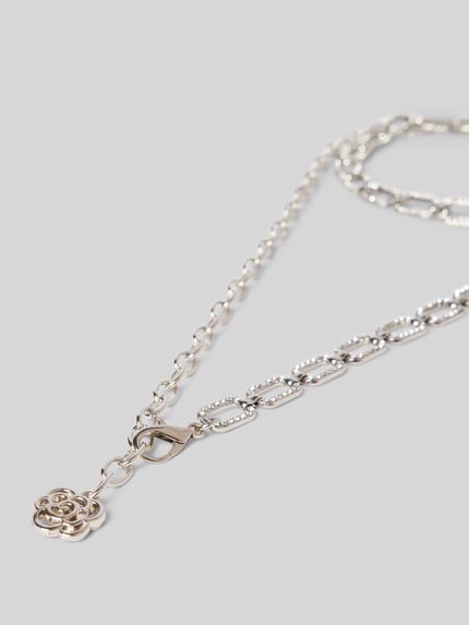 Vanzetti Kettingceintuur met karabijnsluiting Zilver - 2