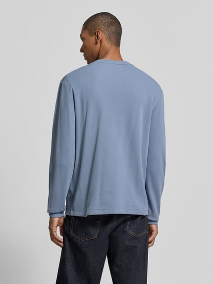 BOSS Orange Regular fit shirt met lange mouwen van katoenmix model 'Tempest' Blauw - 5