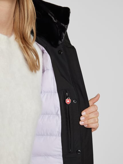 Wellensteyn Parka met imitatiebont, model 'ENTERPRISE' Zwart - 7