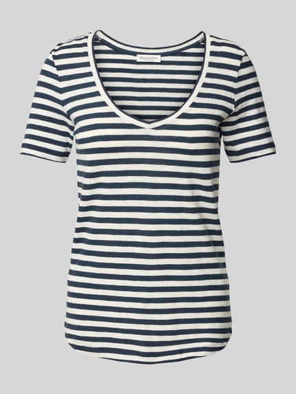 Marc O'Polo T-shirt o kroju regular fit z czystej bawełny Granatowy 2