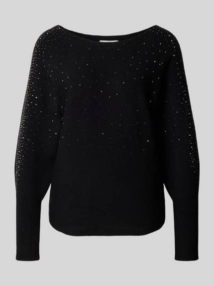 Apricot Regular Fit Strickshirt aus Viskose-Mix Black 1
