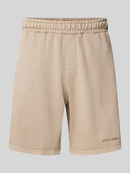 PEGADOR Regular Fit Sweatshorts mit Label-Detail Beige 2