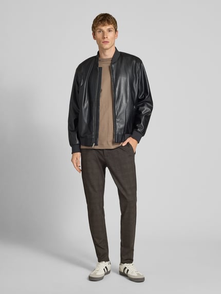 ONLY & SONS Slim Fit Chino aus Viskose-Mix Modell 'MARK' Dunkelgrau 1