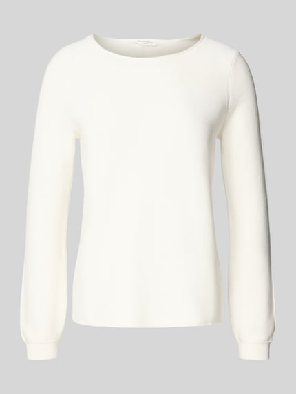 Christian Berg Woman Regular Fit Longsleeve aus reiner Baumwolle in Strick-Optik Offwhite 2