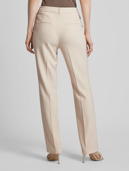 s.Oliver BLACK LABEL Tapered fit stoffen broek met structuurmotief Zand - 5