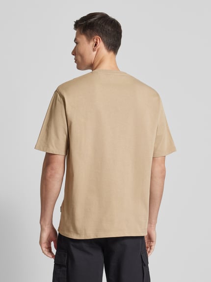 Lindbergh Oversized T-Shirt mit Label-Print Sand 5