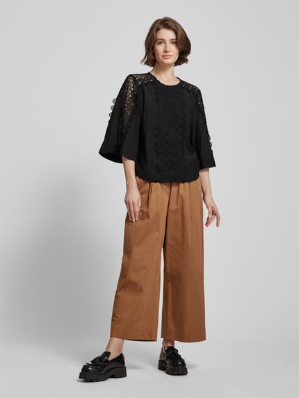 Cph Muse Blouseshirt van lyocellmix van gehaakt kant Zwart - 1