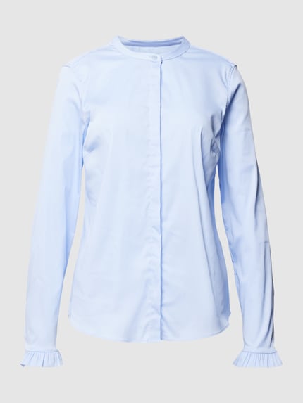 MOS MOSH Blouse met opstaande kraag, model 'Mattie' Lichtblauw - 2