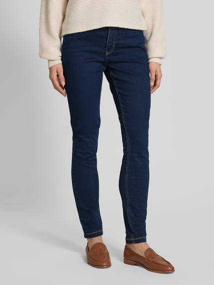 MAC Skinny fit jeans met stretch, model 'Dream Skinny' Marineblauw - 4