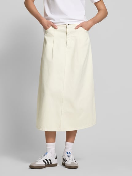 Jake*s Casual Jeansrock mit Bundfalten Offwhite 4