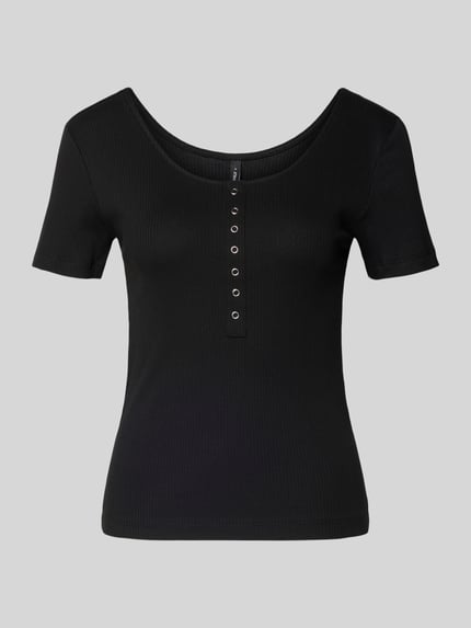 ONLY Slim Fit T-Shirt aus Baumwoll-Mix Modell 'SIMPLE' Black 2