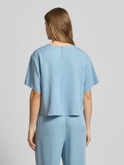 Marc O'Polo DENIM Relaxed fit blouse shirt van lyocell Rookblauw - 5
