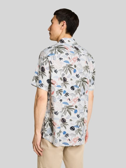 Tom Tailor Regular Fit Freizeithemd aus reiner Viskose Offwhite 5