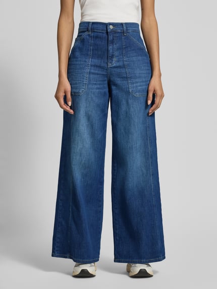 ANGELS Wide Fit Jeans mit aufgesetzten Taschen Modell 'Liva Urban' Dunkelblau 4