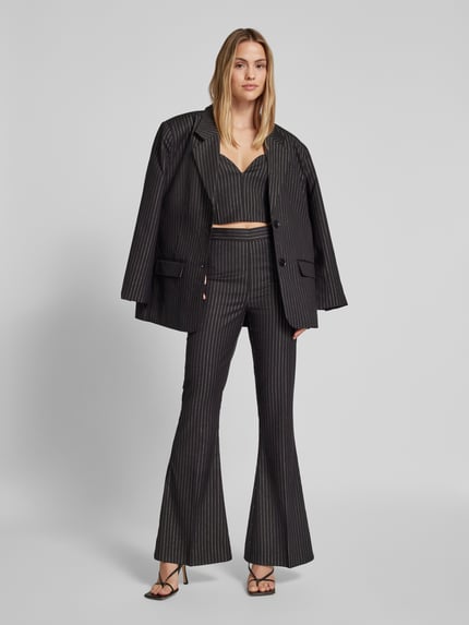 Gestuz Top met hartvormige hals en viscose, model 'Caylina' Zwart - 1