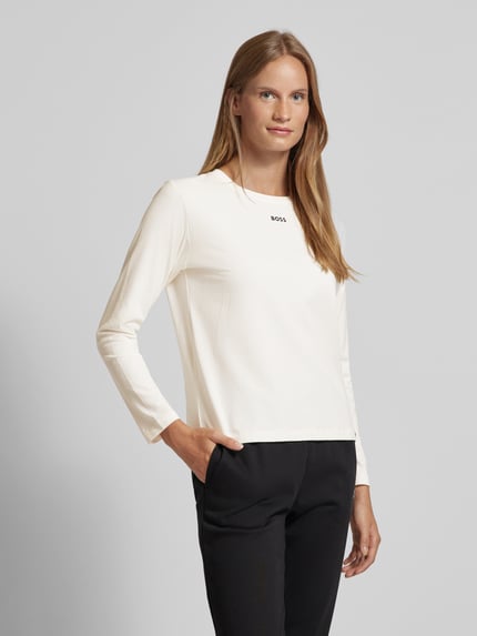 BOSS Longsleeve mit Label-Print Weiss 4