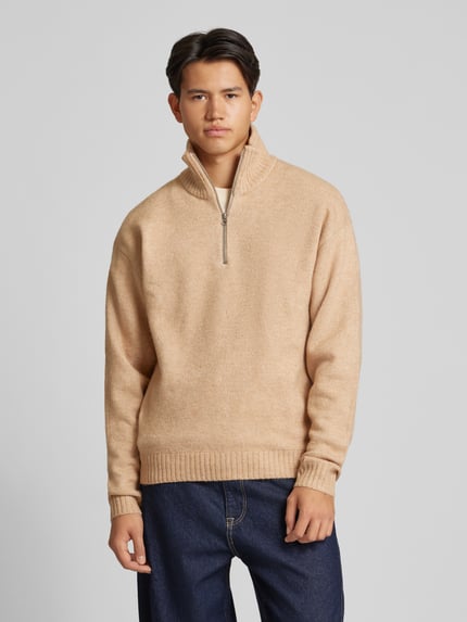 JACK & JONES Troyer mit gerippten Abschlüssen Modell 'OLLIE' Beige 4