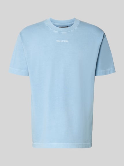 Marc O'Polo Relaxed Fit T-Shirt aus reiner Baumwolle Hellblau 2