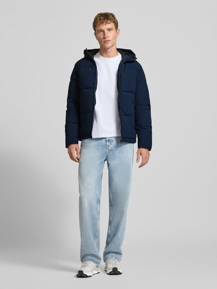 JACK & JONES Steppjacke mit Kapuze Modell 'GALAXY' Marine 1