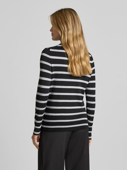 Christian Berg Woman Strickpullover mit geripptem Rollkragen Black 5
